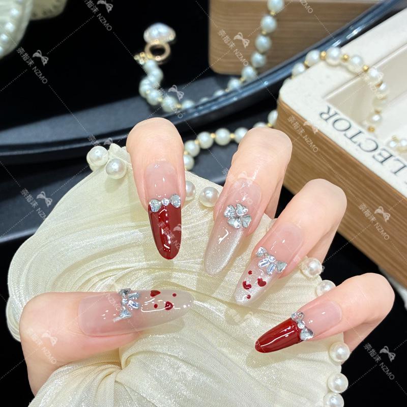 Red Heart Polka Dot Skin-Brightening Handmade Nails M Long Oval
Red Heart Polka Dot Skin-Brightening Handmade Nails M Long Oval