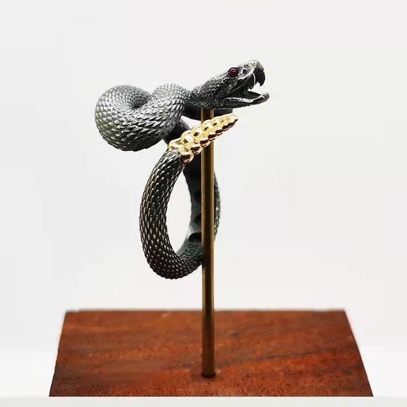 Кольцо «Голова гремучей змеи» Модное Хулиганское и Красивое для Мужчин и Женщин Властный Темперамент Как Продвинутая Личность, Кольцо на Указательный Палец 
Кольцо «Голова гремучей змеи» Модное Хулиганское и Красивое для Мужчин и Женщин Властный Темперамент Как Продвинутая Личность, Кольцо на Указательный Палец