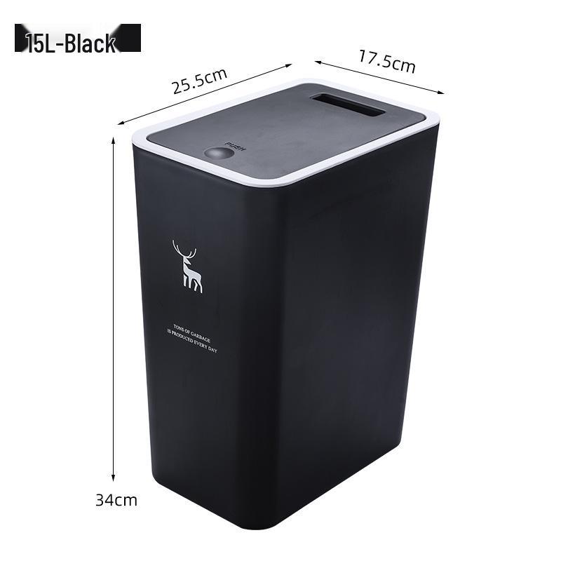 Пластиковий смітник для ванної кімнати великої місткості 10L
Пластиковий смітник для ванної кімнати великої місткості 10L