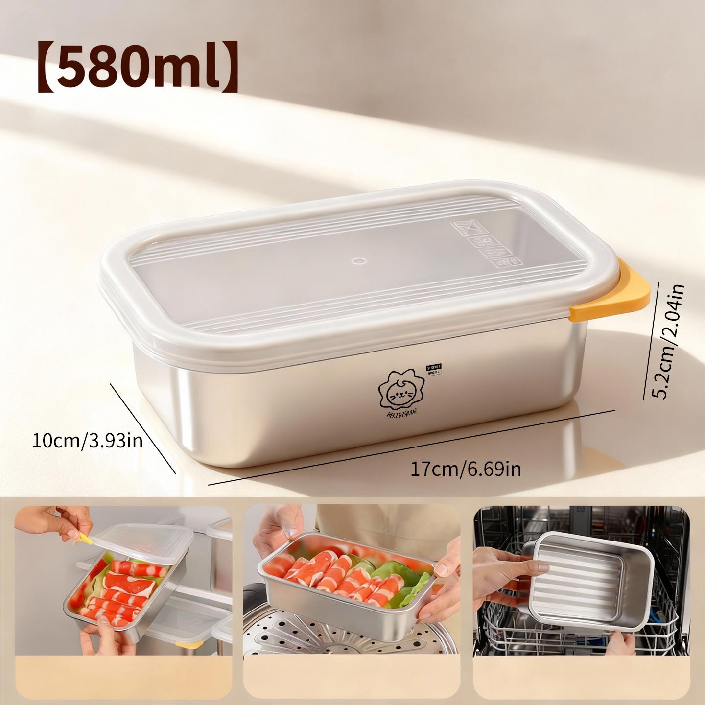 Refrigerator Sealed Fresh-keeping Box Fruit Vegetable Meat Storage Container 304 Stainless Steel Food Storage Box Oven Heatable
Refrigerator Sealed Fresh-keeping Box Fruit Vegetable Meat Storage Container 304 Stainless Steel Food Storage Box Oven Heatable