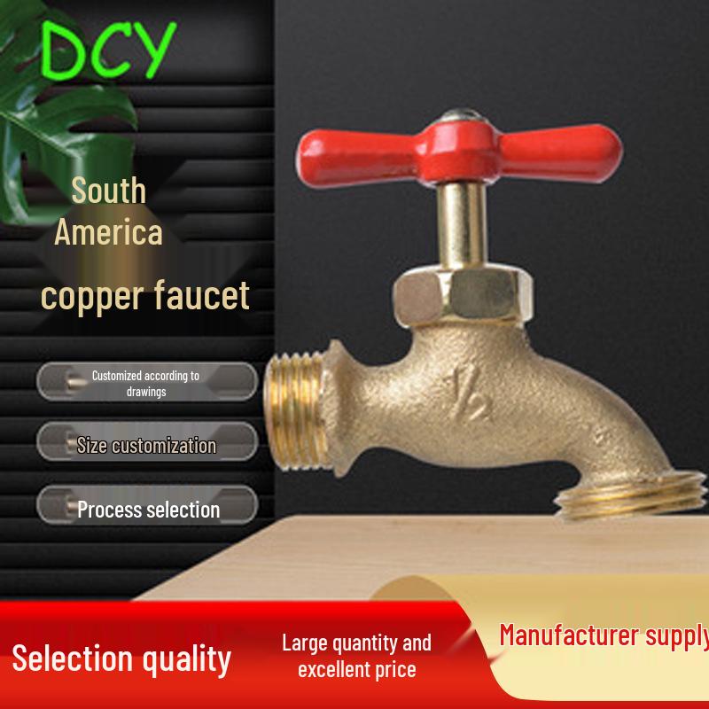 South American Household Quick-Open Copper Faucet with 1/2 Inch Threaded Garden Hose Connector
South American Household Quick-Open Copper Faucet with 1/2 Inch Threaded Garden Hose Connector