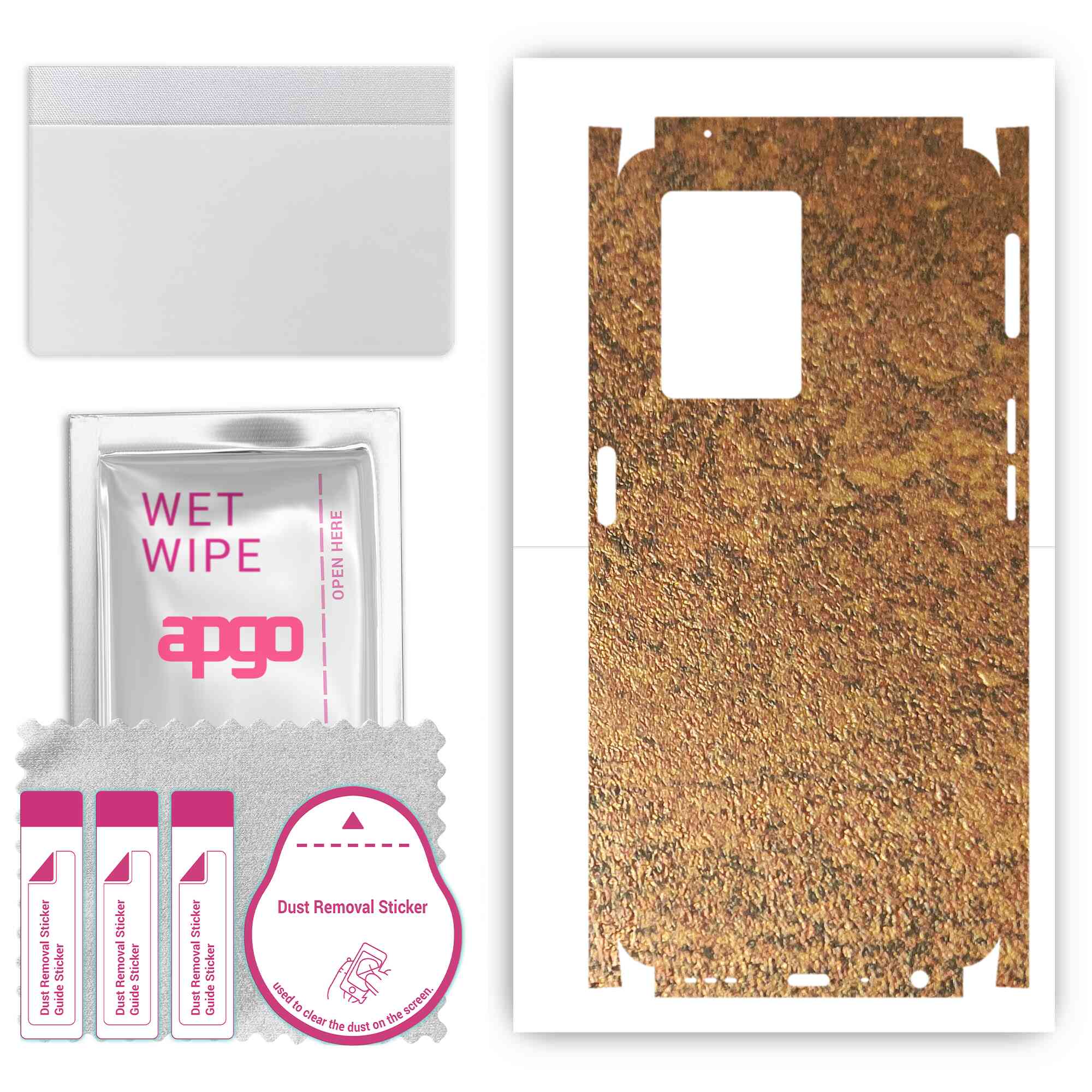 apgo Protective Skin Sticker for the back+sides compatible with Oppo A77 5G, Full Wrap Film, Foil, Vinyl - Pattern Rusty Copper
apgo Protective Skin Sticker for the back+sides compatible with Oppo A77 5G, Full Wrap Film, Foil, Vinyl - Pattern Rusty Copper