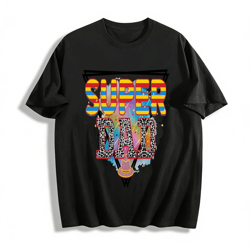 Super Dad Striped Leopard Print Graphic Tee For Father s Day Gift Pure cotton T-shirt XXS
Super Dad Striped Leopard Print Graphic Tee For Father s Day Gift Pure cotton T-shirt XXS