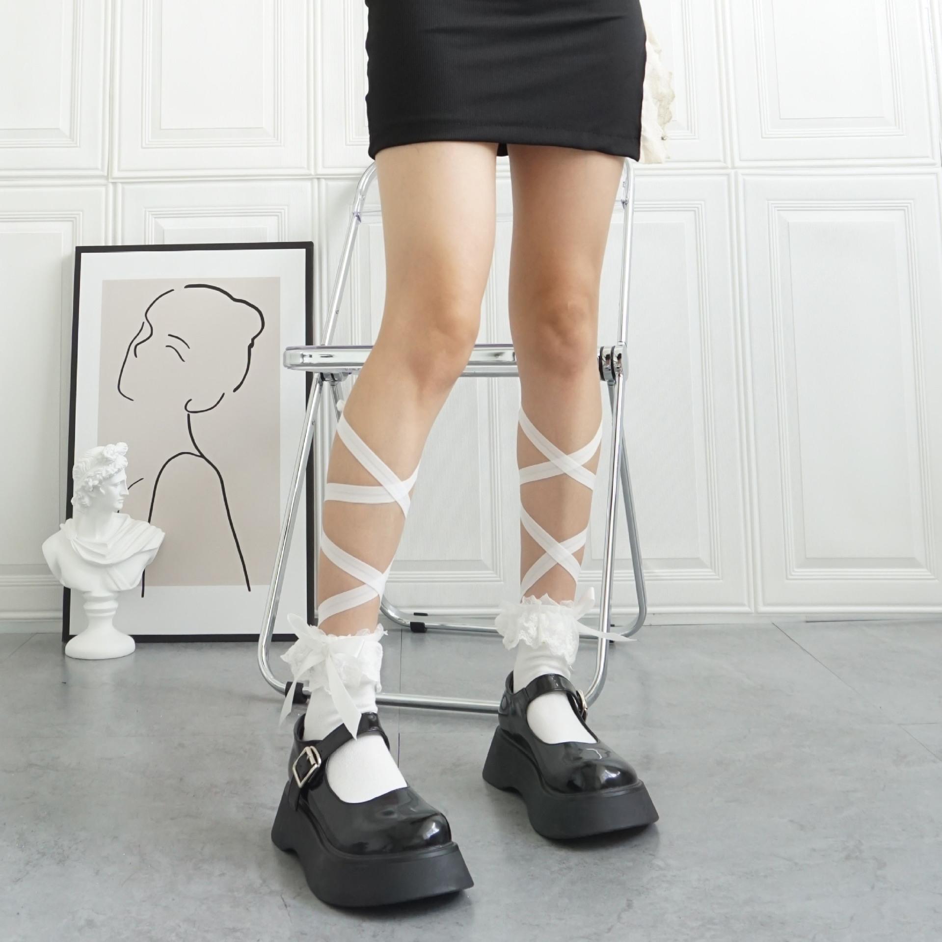 Lolita Ankle Socks with Bow Crisscross Straps for Girls Casual Fashion Sweet Lace Trim Cotton Socks for Kawaii Schoolgirl Style One Size белый
Lolita Ankle Socks with Bow Crisscross Straps for Girls Casual Fashion Sweet Lace Trim Cotton Socks for Kawaii Schoolgirl Style One Size белый