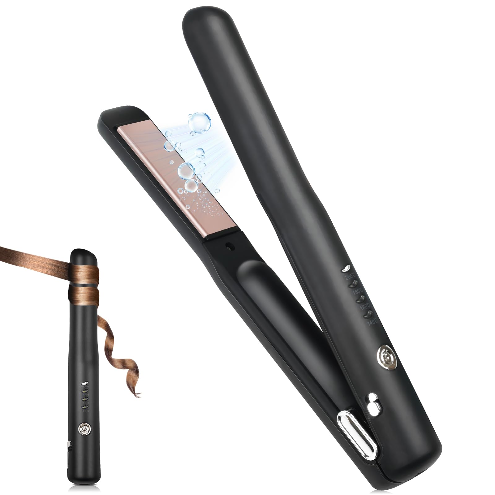 Cordless Hair Iron Temperature Automatic Power Activation Japanese Instruction Manual Suitable for 2-Way (Curl/Straightener), Type-C Charging, 19mm,
Cordless Hair Iron Temperature Automatic Power Activation Japanese Instruction Manual Suitable for 2-Way (Curl/Straightener), Type-C Charging, 19mm,