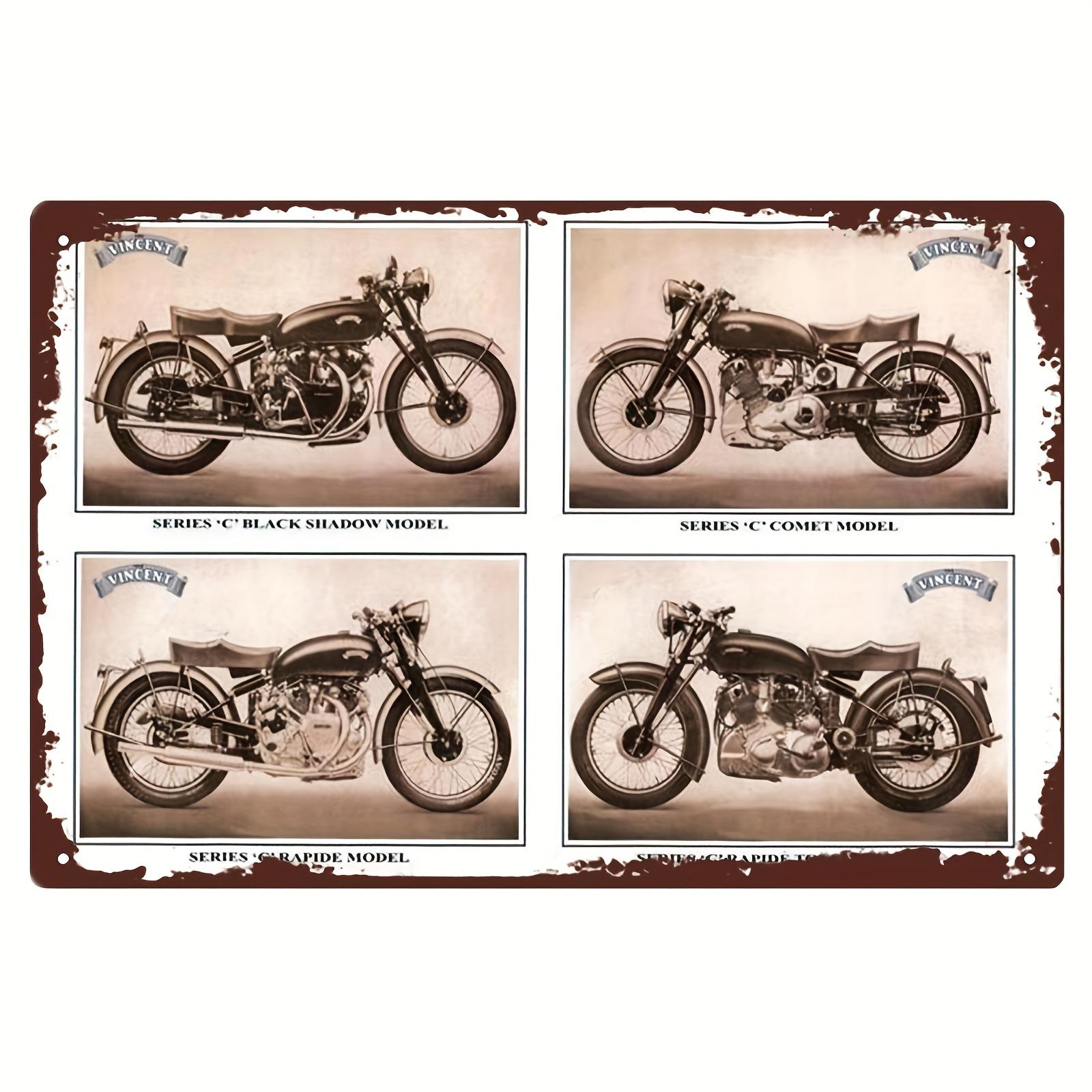 Vintage Motorcycle Wall Art Aluminum Sign Classic British Vincent Series Retro Kitchen Decor Indoor Outdoor Hanging aluminum 20x30cm
Vintage Motorcycle Wall Art Aluminum Sign Classic British Vincent Series Retro Kitchen Decor Indoor Outdoor Hanging aluminum 20x30cm
