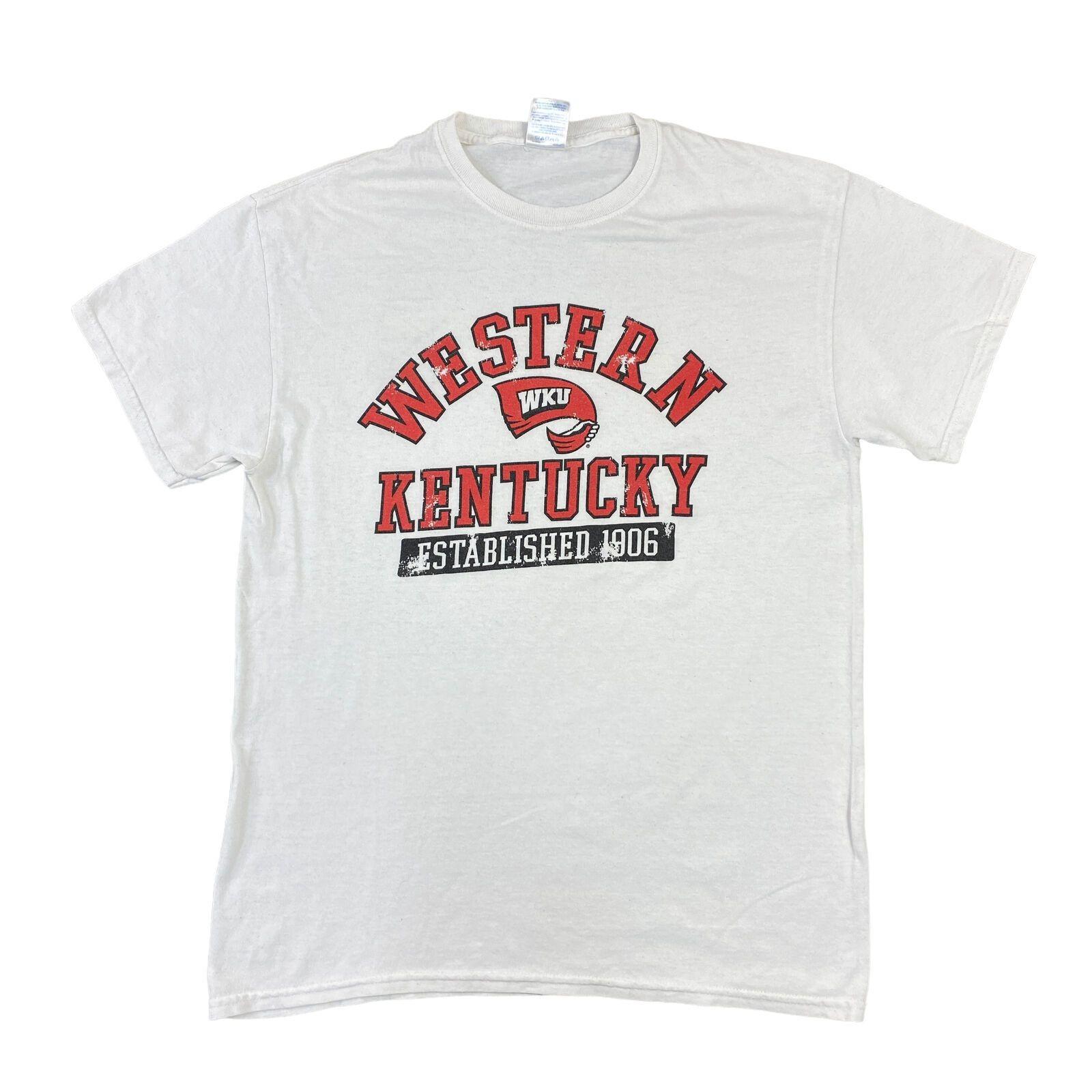 White T-Shirt Mens Womens Tees Top Western Kentucky Short Sleeve Mens S
White T-Shirt Mens Womens Tees Top Western Kentucky Short Sleeve Mens S