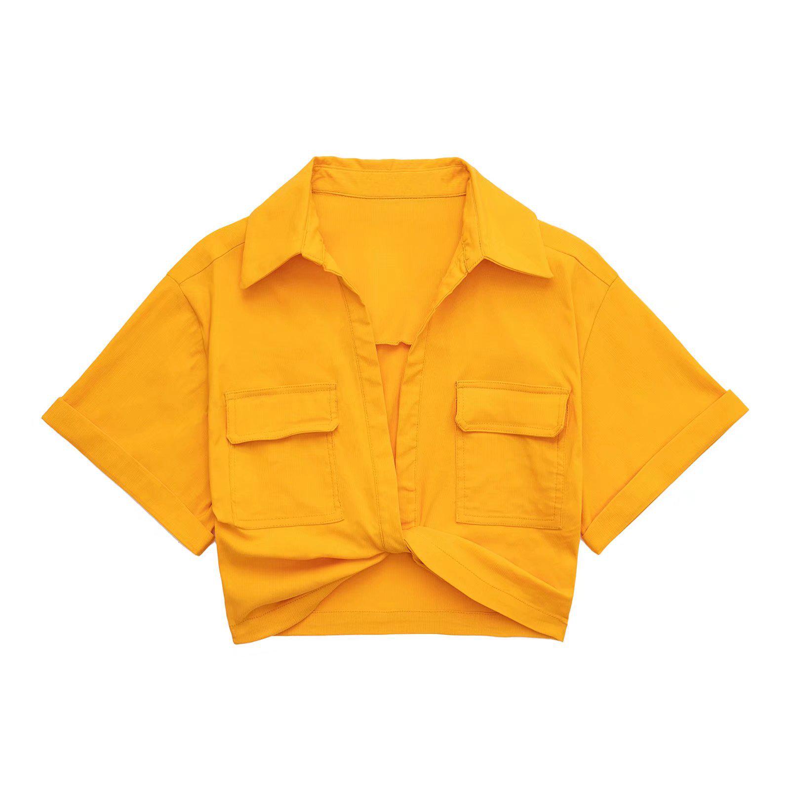 European-American Style Elastic Multi-color Spring Shirt Small помаранчевий
European-American Style Elastic Multi-color Spring Shirt Small помаранчевий