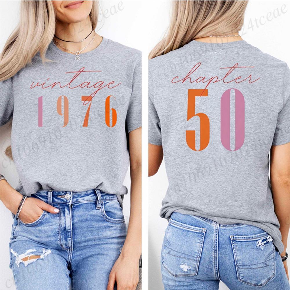 Fashion Women s T Shirts Clothing Vintage 50th Birthday Women Aesthetic T-shirts Classic 1976 Graphic 50 Bday Casual Tee Shirts S
Fashion Women s T Shirts Clothing Vintage 50th Birthday Women Aesthetic T-shirts Classic 1976 Graphic 50 Bday Casual Tee Shirts S