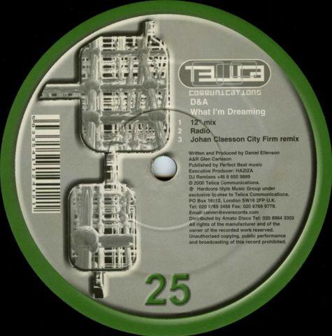 12inch Record D & A - What I m Dreaming TELICA25 Telica 2000 UK Dance & Electronica Used
12inch Record D & A - What I m Dreaming TELICA25 Telica 2000 UK Dance & Electronica Used
