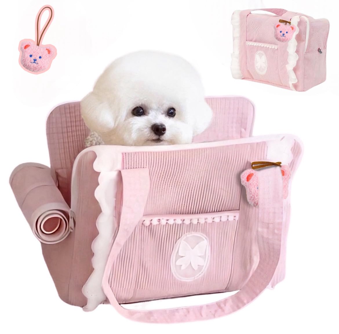 Fudia Pet Carrier Bag for Dogs and Cute Pet Tote Bag for Small Includes Bear Name Shoulder Bottom Popular Mesh Design for Travel Bear Baby Cats, Dogs,
Fudia Pet Carrier Bag for Dogs and Cute Pet Tote Bag for Small Includes Bear Name Shoulder Bottom Popular Mesh Design for Travel Bear Baby Cats, Dogs,