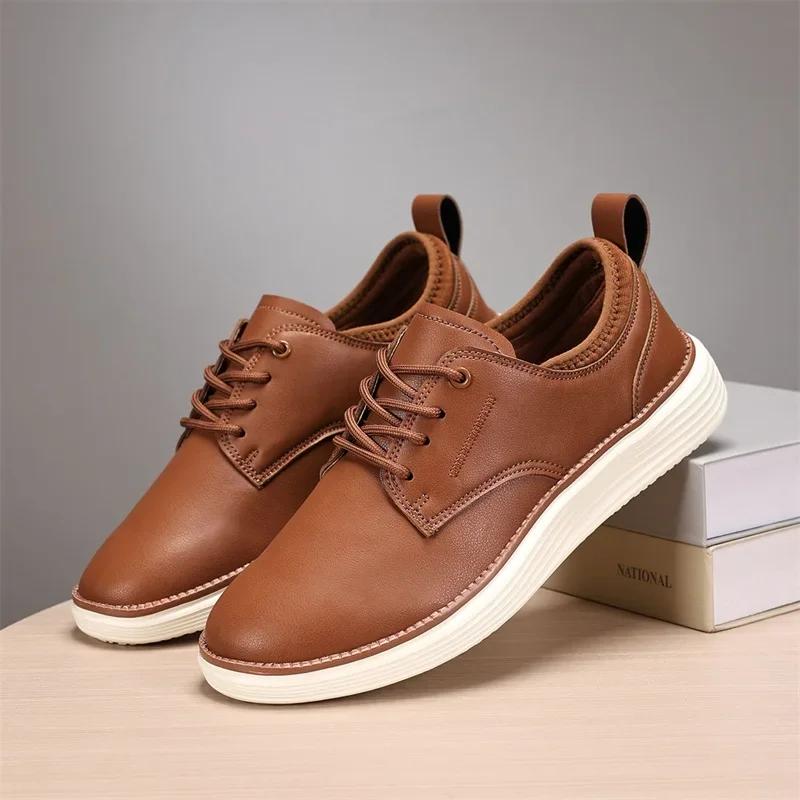 2025 New Leather Casual Shoes Men s Non-slip Wear Outdoor Casual Shoes Large Size Oxford Shoes Light Daily Commuting Shoes 47 коричневий
2025 New Leather Casual Shoes Men s Non-slip Wear Outdoor Casual Shoes Large Size Oxford Shoes Light Daily Commuting Shoes 47 коричневий