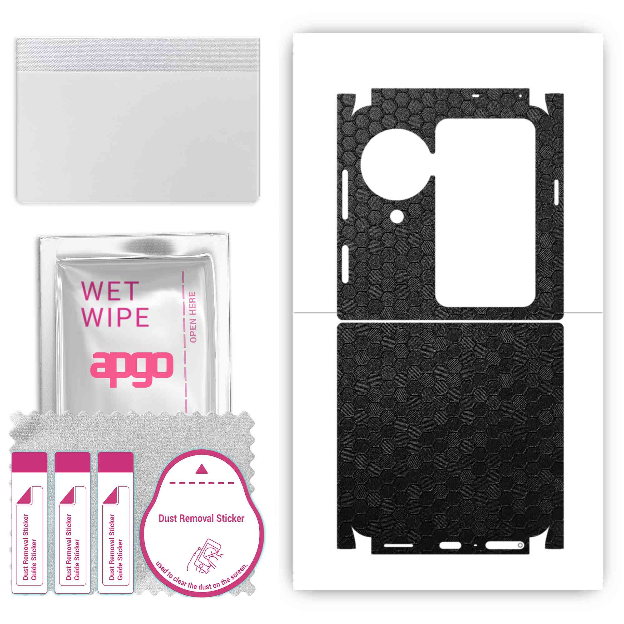 apgo Protective Skin Sticker for the back+sides compatible with Oppo Find N3 Flip, Full Wrap Film, Foil, Vinyl - Pattern Black Honeycomb
apgo Protective Skin Sticker for the back+sides compatible with Oppo Find N3 Flip, Full Wrap Film, Foil, Vinyl - Pattern Black Honeycomb