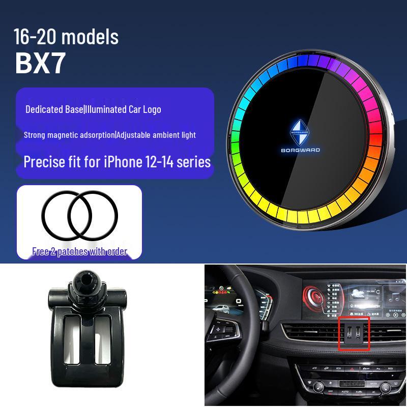 Borgward BX Series Magnetic Wireless Charger Phone Holder with Ambient Light for Apple Devices
Borgward BX Series Magnetic Wireless Charger Phone Holder with Ambient Light for Apple Devices