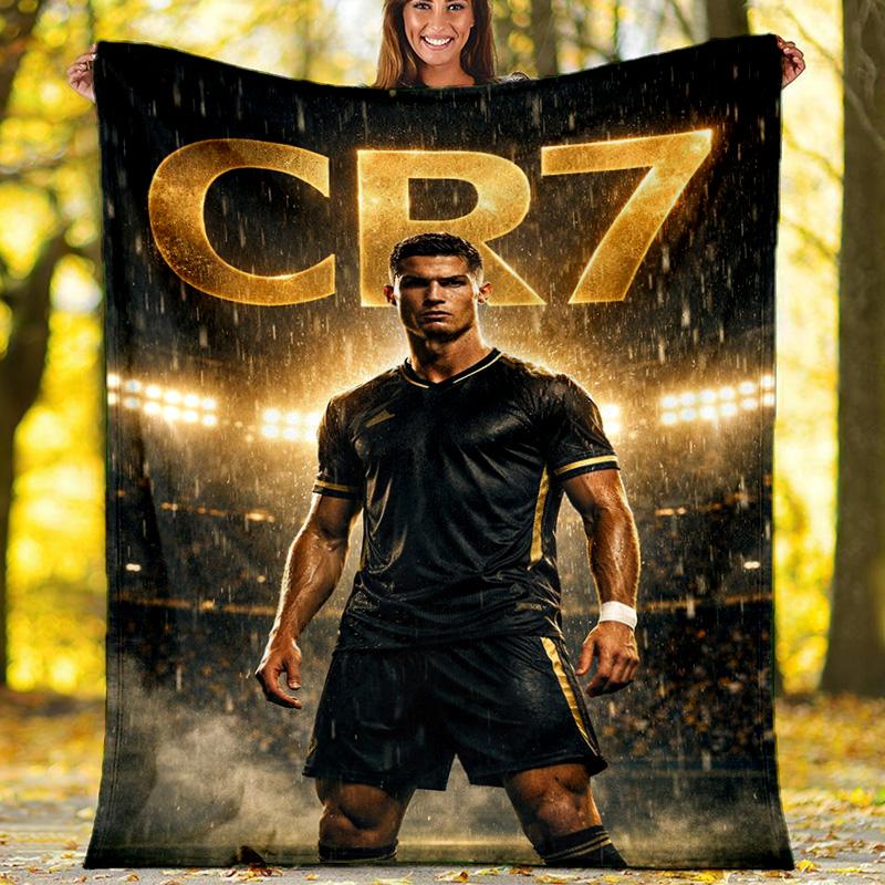 CR7 Golden Logo Football Star Flannel Blanket, Cozy Warm Throw Blanket for Home Decor, Soccer Lover Gift 80cm x 120cm
CR7 Golden Logo Football Star Flannel Blanket, Cozy Warm Throw Blanket for Home Decor, Soccer Lover Gift 80cm x 120cm