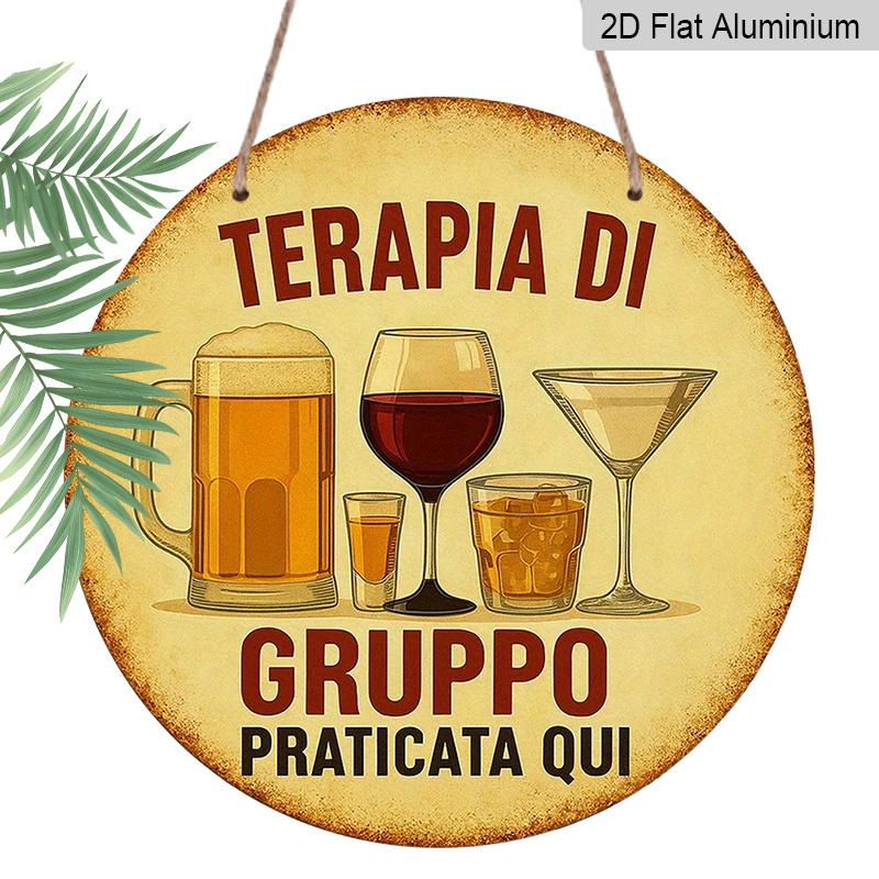 2D Flat, 1pc 7.87inchs Round Aluminum Sign, Group Therapy Practiced Here Funny Bar Quote, Vintage Beer & Wine Glass Metal Wall Art, Retro Aesthetic 1pc
2D Flat, 1pc 7.87inchs Round Aluminum Sign, Group Therapy Practiced Here Funny Bar Quote, Vintage Beer & Wine Glass Metal Wall Art, Retro Aesthetic 1pc