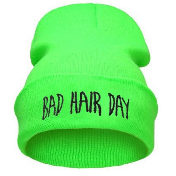 European and American hip-hop pullover hat with lettering Bad Hair Day Knitted hat Embroidered wool hat 15Colorful beanie Adjustable фарби люмінесцентні зелений колір
European and American hip-hop pullover hat with lettering Bad Hair Day Knitted hat Embroidered wool hat 15Colorful beanie Adjustable фарби люмінесцентні зелений колір