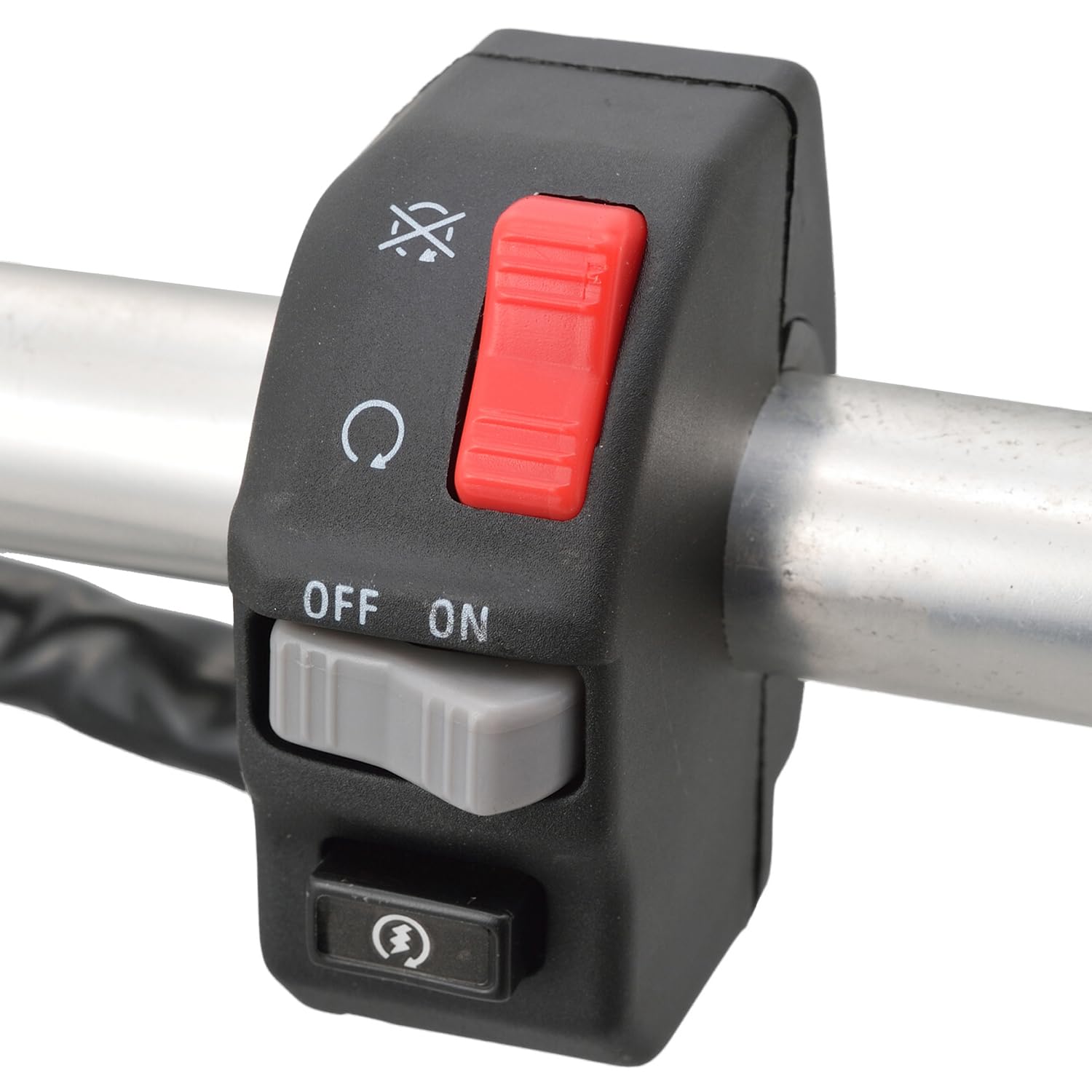 Daytona Motorcycle Switch Set with Handle Clamp for Right Side Only Universal 70193 22.2mm Handlebars, (Kill Switch/ON-OFF Switch/Starter Switch)
Daytona Motorcycle Switch Set with Handle Clamp for Right Side Only Universal 70193 22.2mm Handlebars, (Kill Switch/ON-OFF Switch/Starter Switch)