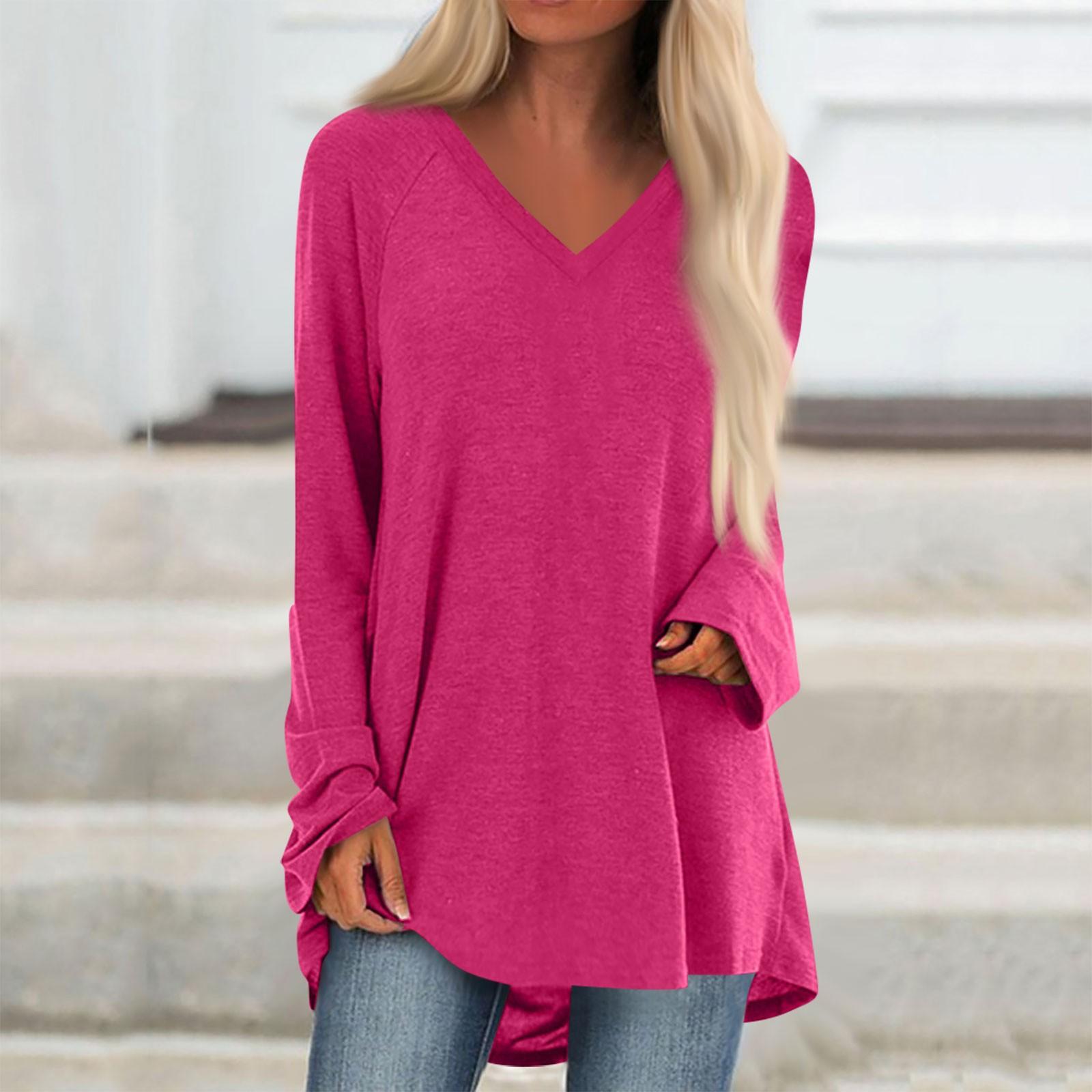 Жіноча осінньо-зимова однотонна повсякденна довга вільна футболка з довгими рукавами та V-подібним вирізом XXL
Жіноча осінньо-зимова однотонна повсякденна довга вільна футболка з довгими рукавами та V-подібним вирізом XXL