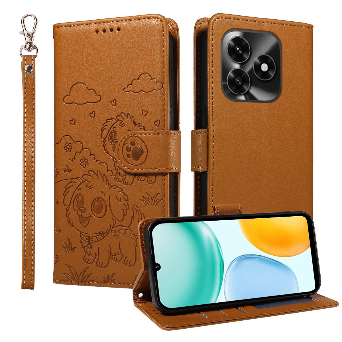 For Honor X5c Plus 4G Case RFID Blocking Imprinted Dog Pattern PU Leather Phone Cover with Wrist Strap
For Honor X5c Plus 4G Case RFID Blocking Imprinted Dog Pattern PU Leather Phone Cover with Wrist Strap