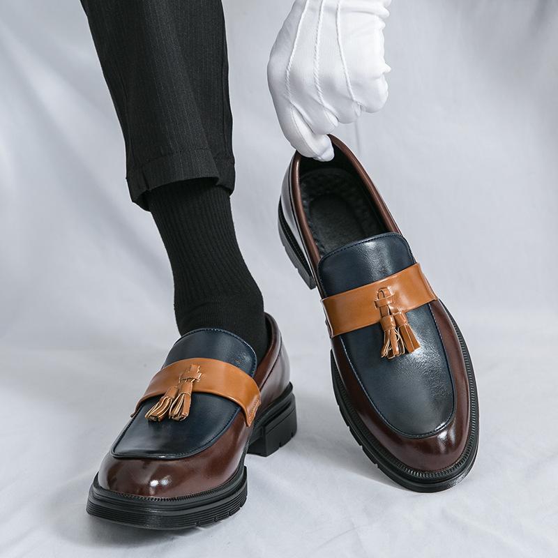Men s shoes business casual leather shoes men s spring and autumn models breathable one pedal color matching increases tassel 38
Men s shoes business casual leather shoes men s spring and autumn models breathable one pedal color matching increases tassel 38