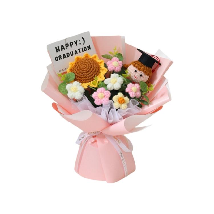 Artistic Crochet Graduation Bouquets Long Time Knitted Flowers Permanent Graduation Gift For Girls Boys 25x35cm
Artistic Crochet Graduation Bouquets Long Time Knitted Flowers Permanent Graduation Gift For Girls Boys 25x35cm