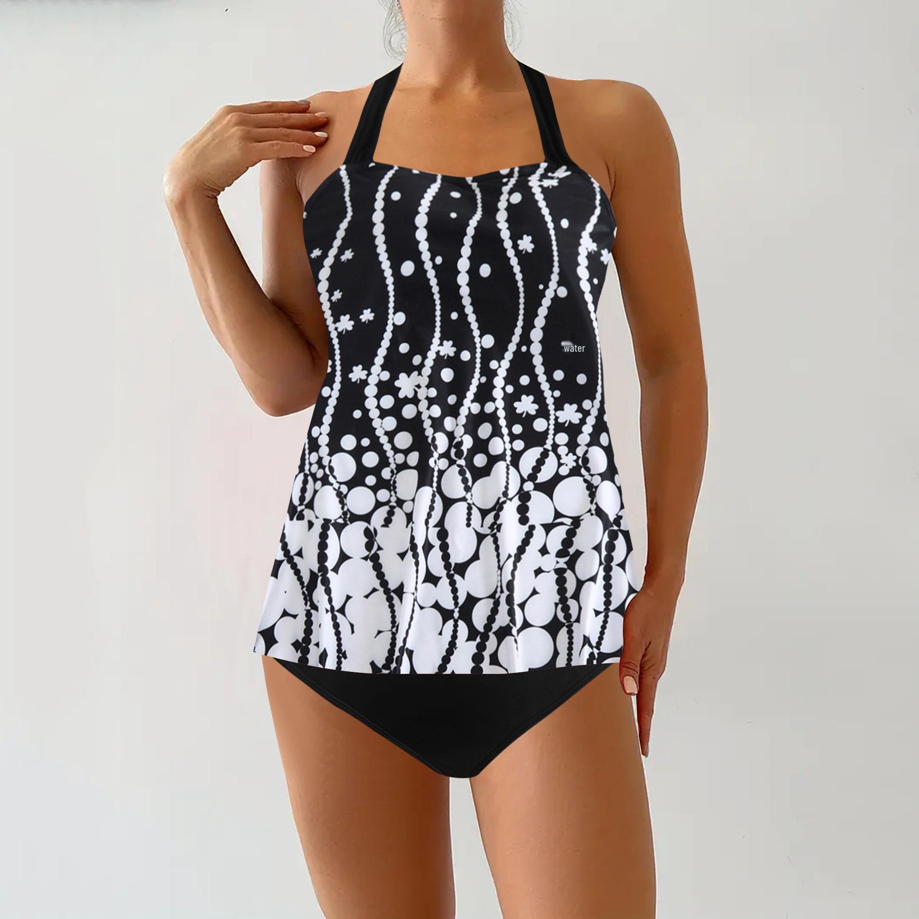 2025 Европейский и американский купальник танкини большого размера с юбкой и принтом с контролем живота. M белый
2025 Европейский и американский купальник танкини большого размера с юбкой и принтом с контролем живота. M белый