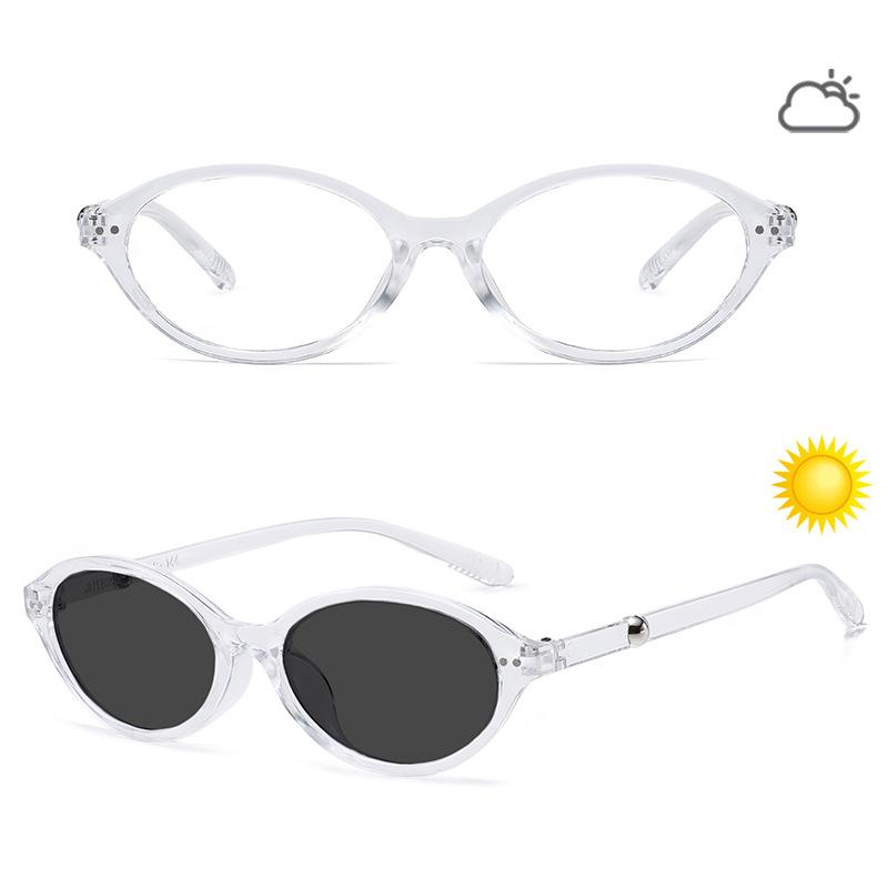 Oval pearl flat mirror color-changing ultra-light glasses frame advanced sense plain face anti-blue light glasses frame As shown in the picture
Oval pearl flat mirror color-changing ultra-light glasses frame advanced sense plain face anti-blue light glasses frame As shown in the picture