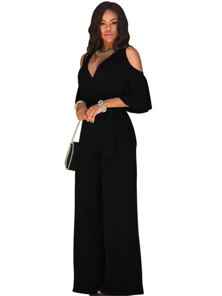 Spring Summer Solid Color Women Sexy Deep V Neck Short Sleeve Rompers Fashion Slim Fit Lace Up Elegant Female Wide Leg Jumpsuit S чёрный
Spring Summer Solid Color Women Sexy Deep V Neck Short Sleeve Rompers Fashion Slim Fit Lace Up Elegant Female Wide Leg Jumpsuit S чёрный