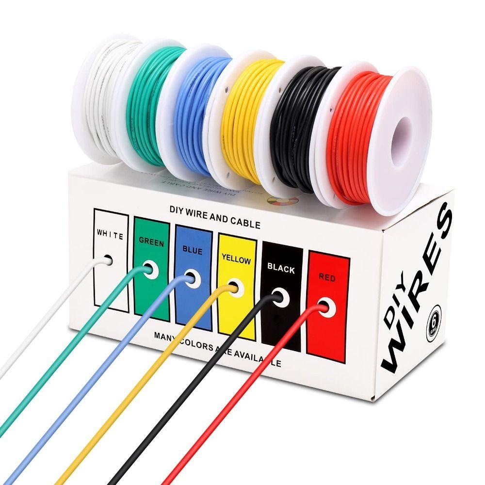 6 Colors AWG Electric Wire Tinned Copper The Hook Up Assorted Wire Set Electric Models 26AWG 60m
6 Colors AWG Electric Wire Tinned Copper The Hook Up Assorted Wire Set Electric Models 26AWG 60m
