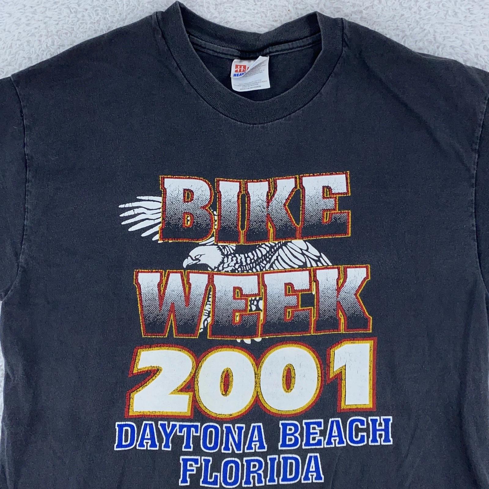 Винтажная футболка Daytona Beach Florida Bike Week 2001 Мужская S/M Мотоцикл Байкерская футболка 2XL
Винтажная футболка Daytona Beach Florida Bike Week 2001 Мужская S/M Мотоцикл Байкерская футболка 2XL