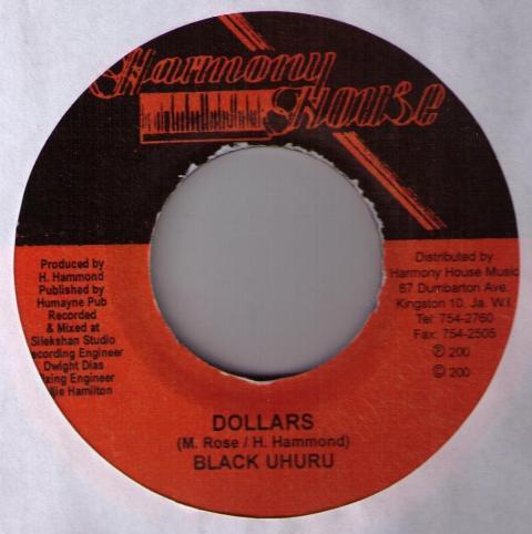 7inch Record BLACK UHURU - Dollars NONE Harmony House 2004 Jamaica Reggae, Ska & Dub Used
7inch Record BLACK UHURU - Dollars NONE Harmony House 2004 Jamaica Reggae, Ska & Dub Used