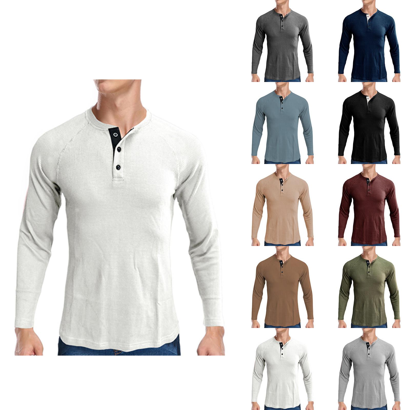 And Winter Half Open Neck Men S T-Shirt Solid Color Long Sleeve T-Shirt Casual Bottomed Shirt L
And Winter Half Open Neck Men S T-Shirt Solid Color Long Sleeve T-Shirt Casual Bottomed Shirt L