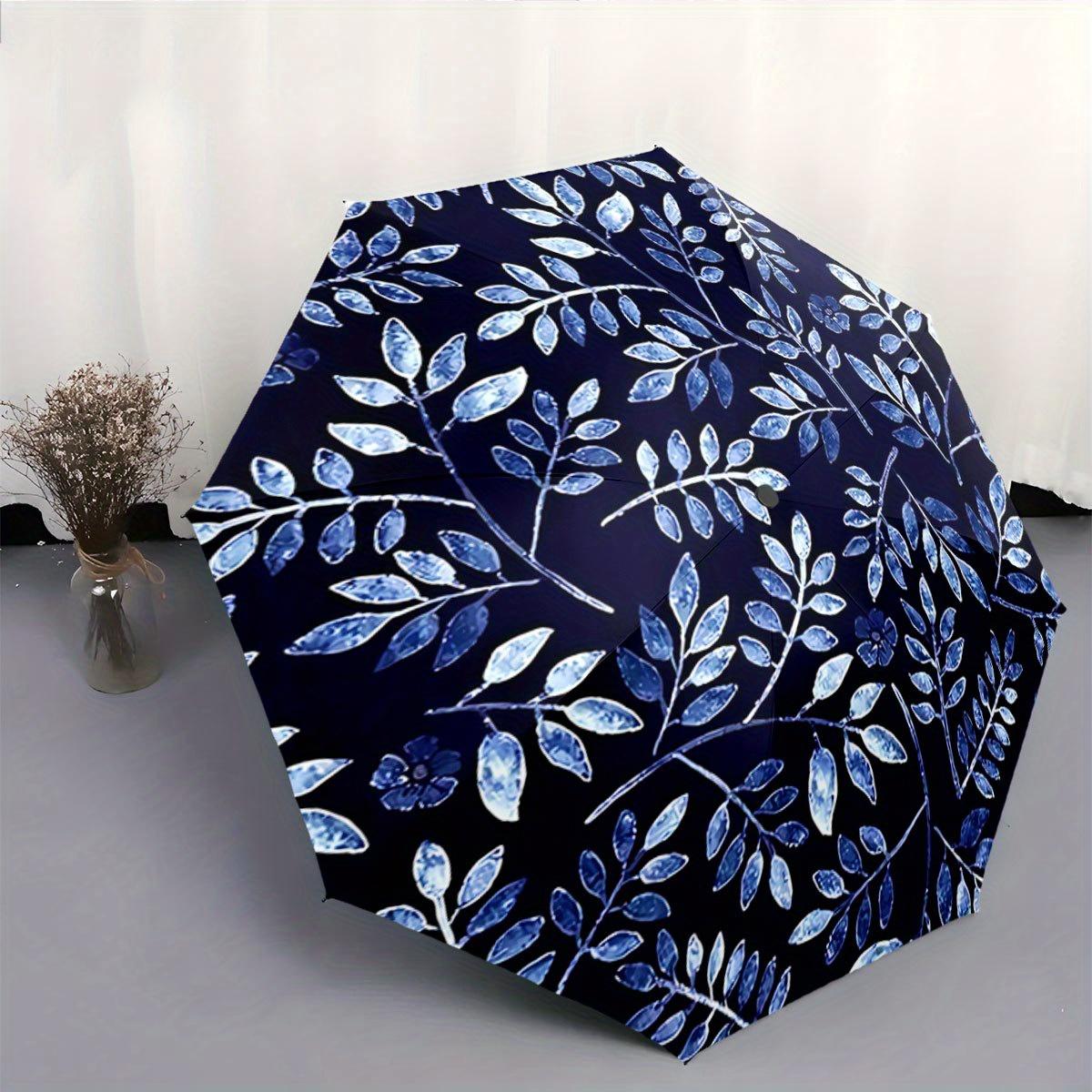 Automatic Open/Close Umbrella with One-Touch Button - Navy Blue & White Floral-like Branches Design, Compact Folding Umbrella Iron&8K
Automatic Open/Close Umbrella with One-Touch Button - Navy Blue & White Floral-like Branches Design, Compact Folding Umbrella Iron&8K