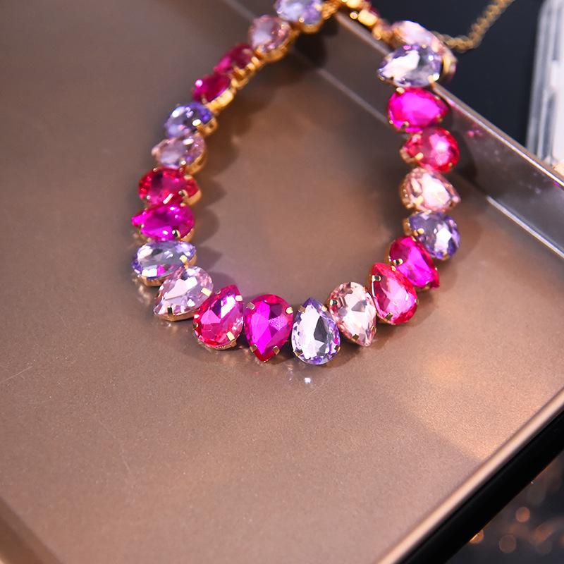 Exquisite Colorful Crystal Teardrop Choker Necklace for European & American Banquet Dress
Exquisite Colorful Crystal Teardrop Choker Necklace for European & American Banquet Dress
