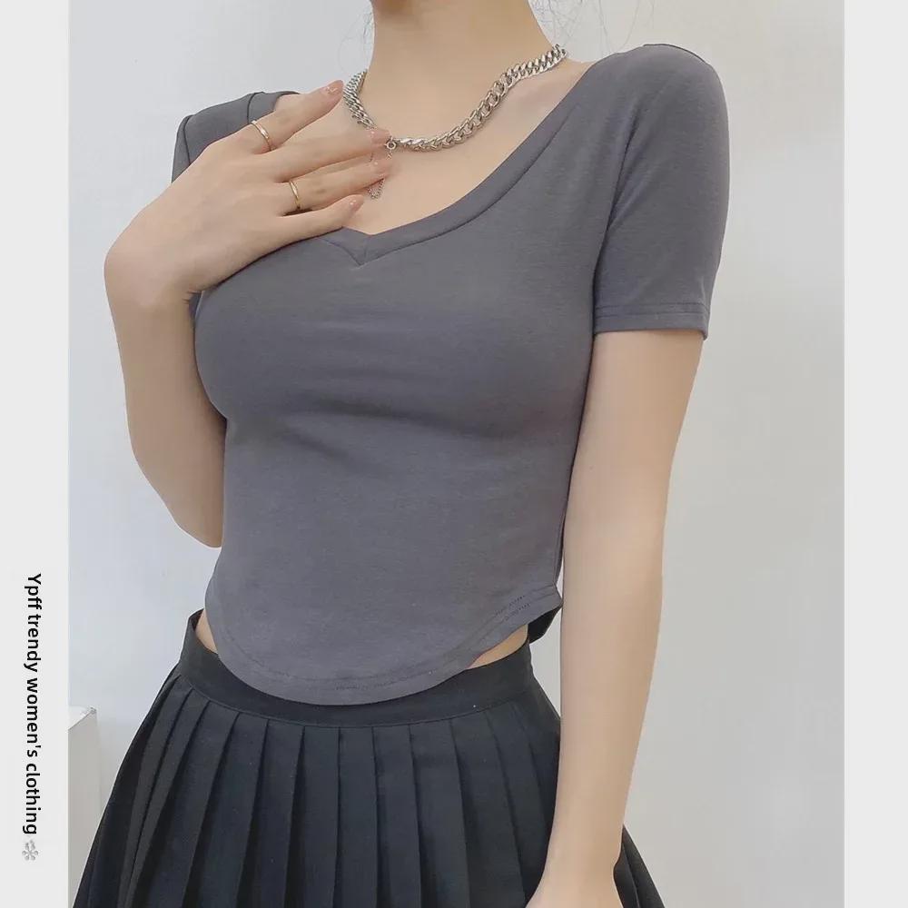 YPFF Women s V-Neck Short Sleeve Slim T-Shirt - European & American Style Small кавовий
YPFF Women s V-Neck Short Sleeve Slim T-Shirt - European & American Style Small кавовий