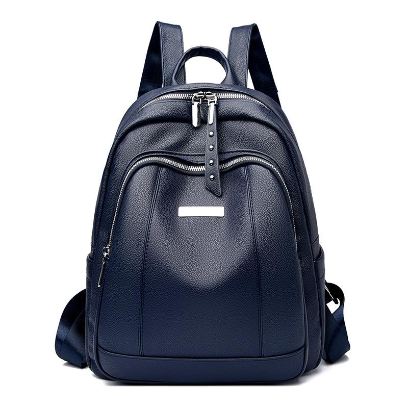 Retro Soft Leather Casual Backpack, Large Capacity, Solid Color, Simple Commuting Backpack, Trendy and Versatile, High School Student Backpack темно-синього кольору
Retro Soft Leather Casual Backpack, Large Capacity, Solid Color, Simple Commuting Backpack, Trendy and Versatile, High School Student Backpack темно-синього кольору