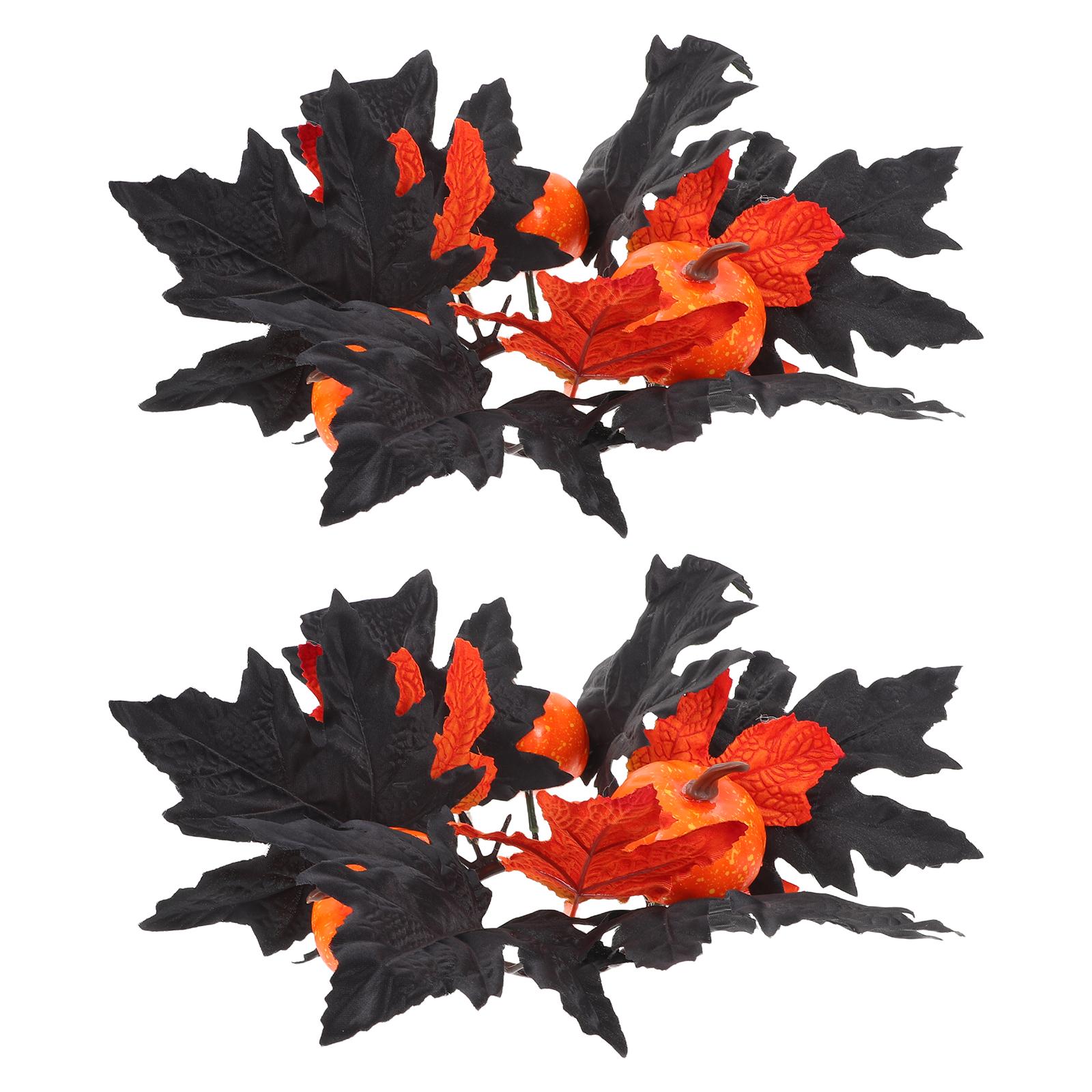 2Pcs Halloween Rings Wreath Black Artificial Maple Leaf Holder Table Centerpieces Fall Thanksgiving Party Decor чорний
2Pcs Halloween Rings Wreath Black Artificial Maple Leaf Holder Table Centerpieces Fall Thanksgiving Party Decor чорний