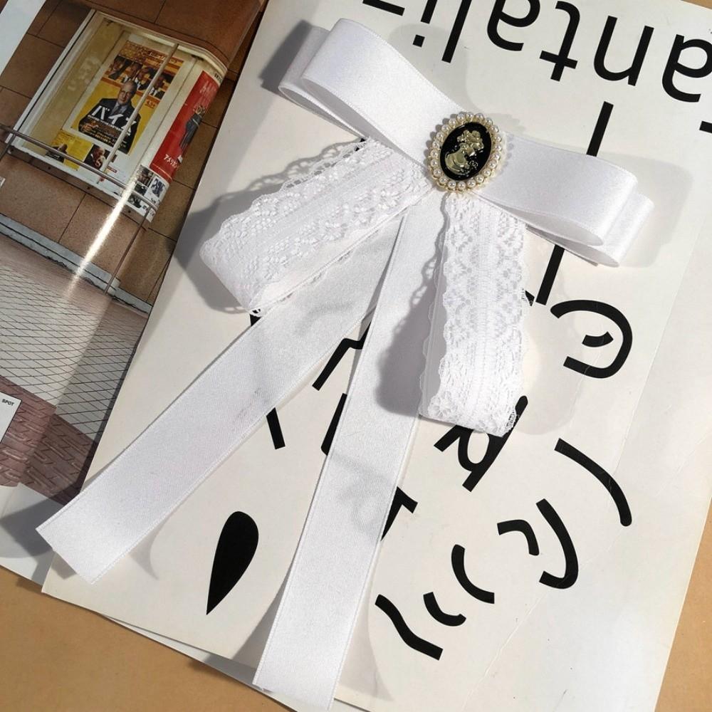 Меланома Рак Черный Бант Брошь Значок Осведомленность Траурный Значок Брошь Похороны Памятный Значок Вечеринка StyleC White