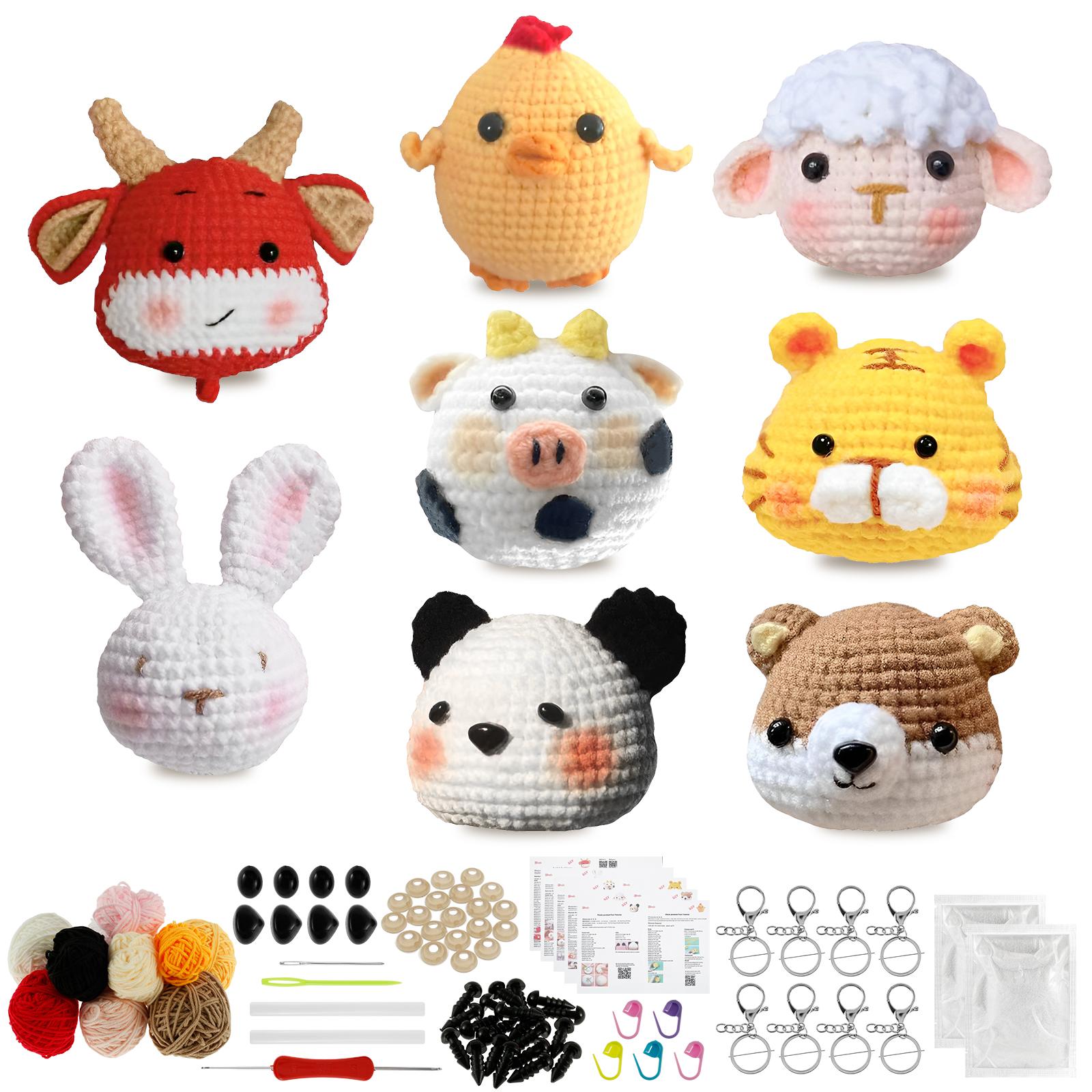 Wool Yarn Cute Animal Crochet Kit Set Christmas Gift Fun DIY Craft Crochet Kit for Beginners Crochet Kit Craft Lovers Knit Tools
Wool Yarn Cute Animal Crochet Kit Set Christmas Gift Fun DIY Craft Crochet Kit for Beginners Crochet Kit Craft Lovers Knit Tools