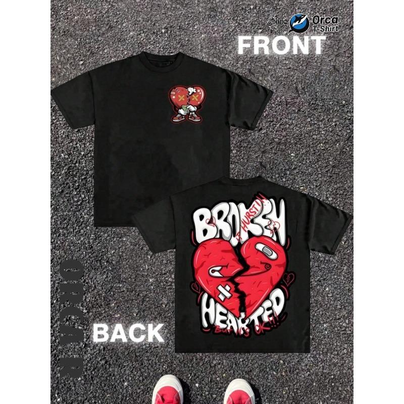 European sizes Street Style Broken Hearted Graphic Print Men S Pure Short Sleeve T-Shirt High Quality Fashion Soft Comfortable Casual Loose Fit Top 4XL чорний
European sizes Street Style Broken Hearted Graphic Print Men S Pure Short Sleeve T-Shirt High Quality Fashion Soft Comfortable Casual Loose Fit Top 4XL чорний