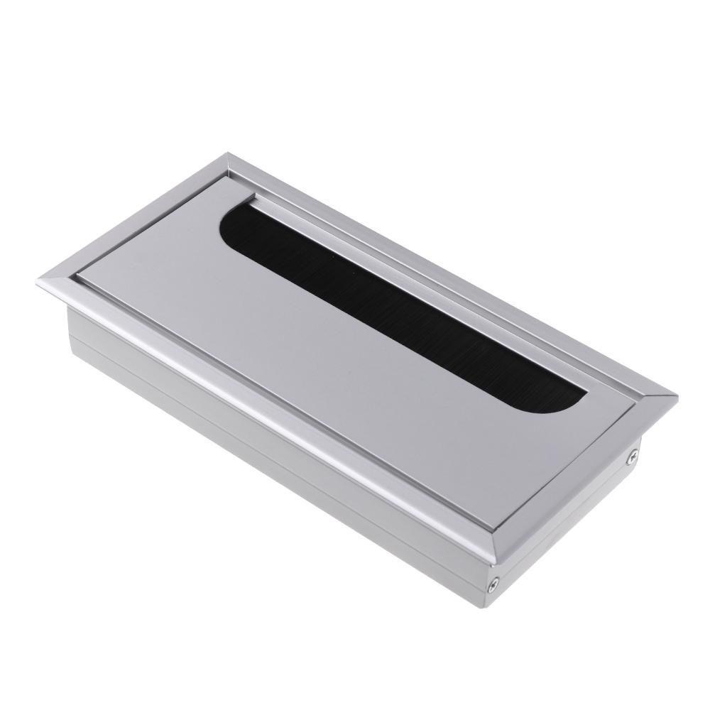 Aluminum Alloy Grommet Hole Cover Outlet Port with Black Brush Rectangle Wire Cable Holder For PC Office Table Desk 80x80mm срібний
Aluminum Alloy Grommet Hole Cover Outlet Port with Black Brush Rectangle Wire Cable Holder For PC Office Table Desk 80x80mm срібний