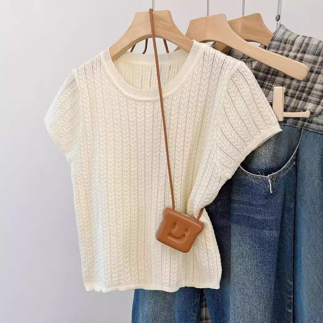 Temperament Hollow Short-sleeved Women s Summer High-end Fashionable Round-neck Twist Thin Top OneSize абрикосовый
Temperament Hollow Short-sleeved Women s Summer High-end Fashionable Round-neck Twist Thin Top OneSize абрикосовый
