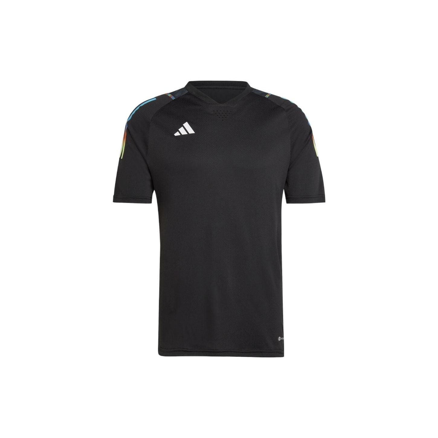 Adidas Striped Logo Print Casual Sports Short-Sleeve Soccer Jersey Tiro 23 Men Tops Black HC1421
Adidas Striped Logo Print Casual Sports Short-Sleeve Soccer Jersey Tiro 23 Men Tops Black HC1421