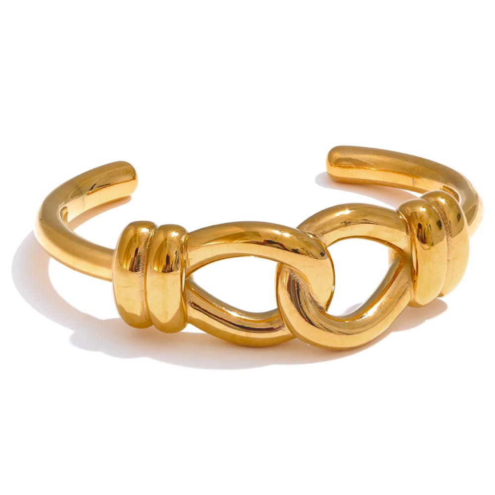 Yhpup Statement Stainless Steel Heavy Metal Knot Cuff Open Golden Bracelet Bangle 18k Gold Color Tarnish Resistant Jewelry
Yhpup Statement Stainless Steel Heavy Metal Knot Cuff Open Golden Bracelet Bangle 18k Gold Color Tarnish Resistant Jewelry
