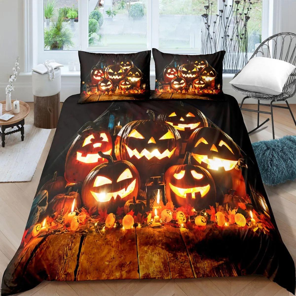 Halloween Set Halloween Pumpkin Ghost Festival Themed Bedding Set For Kid Boy Teen Microfiber Queen Size Quilt Cover EU Single 135x200cm
Halloween Set Halloween Pumpkin Ghost Festival Themed Bedding Set For Kid Boy Teen Microfiber Queen Size Quilt Cover EU Single 135x200cm