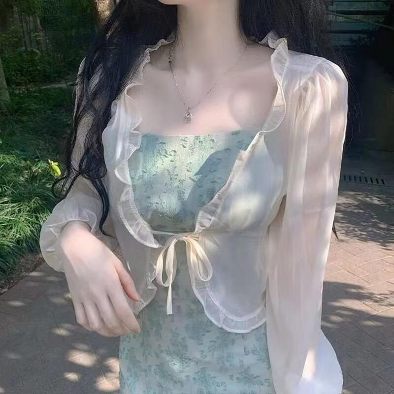 Women Thin Casual Lace Bow Summer Sun Protection Clothes Female Cardigan Shirt Clothing Tops Blouse For Woman S бежевий
Women Thin Casual Lace Bow Summer Sun Protection Clothes Female Cardigan Shirt Clothing Tops Blouse For Woman S бежевий