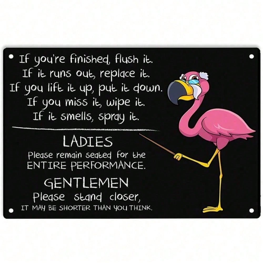 Ohhippo Vintage Funny Flamingo Metal Tin Sign, Bathroom Rules Wall Decor Poster, Retro Pink Cafe Bar Home Decor with Sayings for різнокольоровий
Ohhippo Vintage Funny Flamingo Metal Tin Sign, Bathroom Rules Wall Decor Poster, Retro Pink Cafe Bar Home Decor with Sayings for різнокольоровий