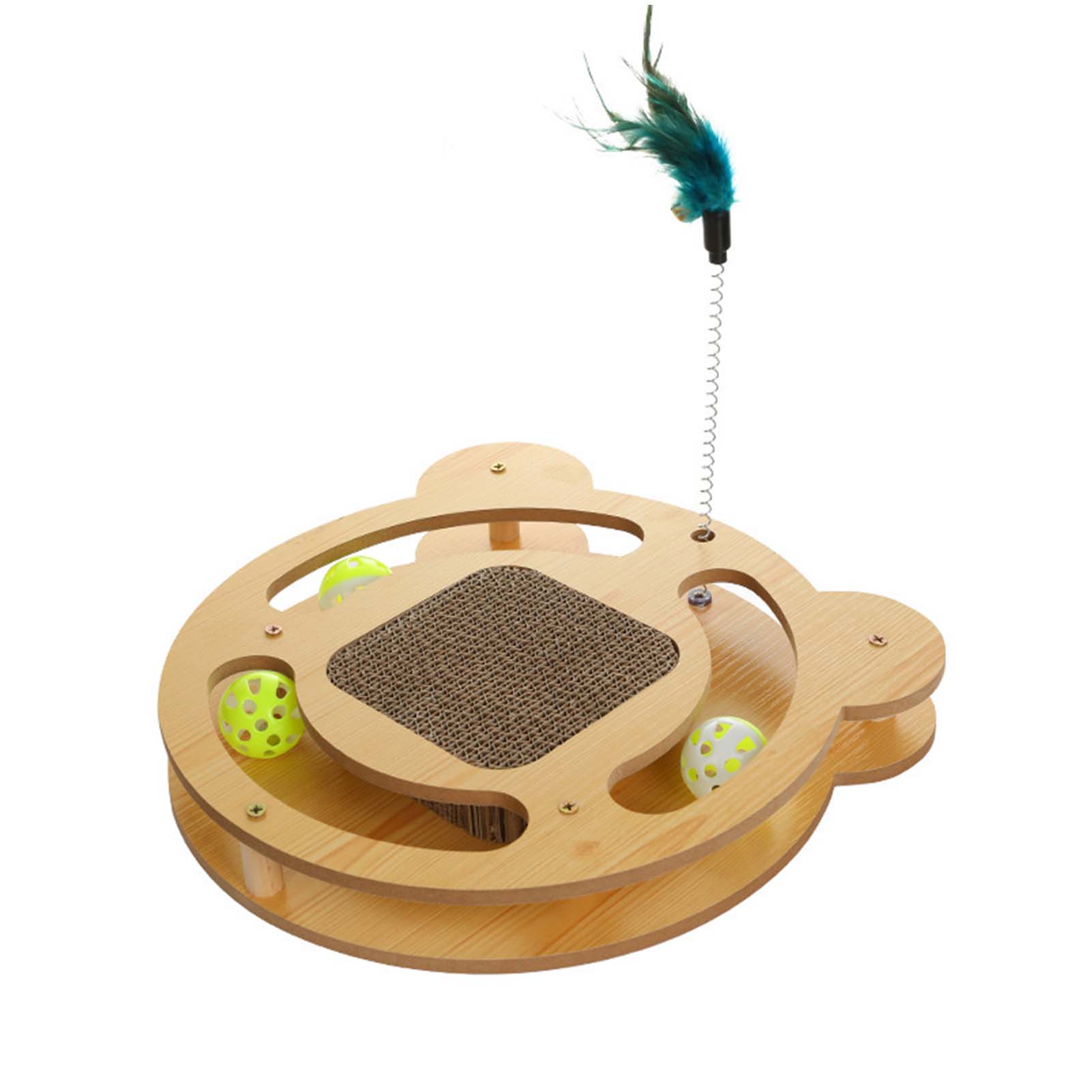 Cat Turntable Toy Interactive Fun 3 in 1 Grinding Claws Relieve Boredom Cat Scratcher Toy with
Cat Turntable Toy Interactive Fun 3 in 1 Grinding Claws Relieve Boredom Cat Scratcher Toy with