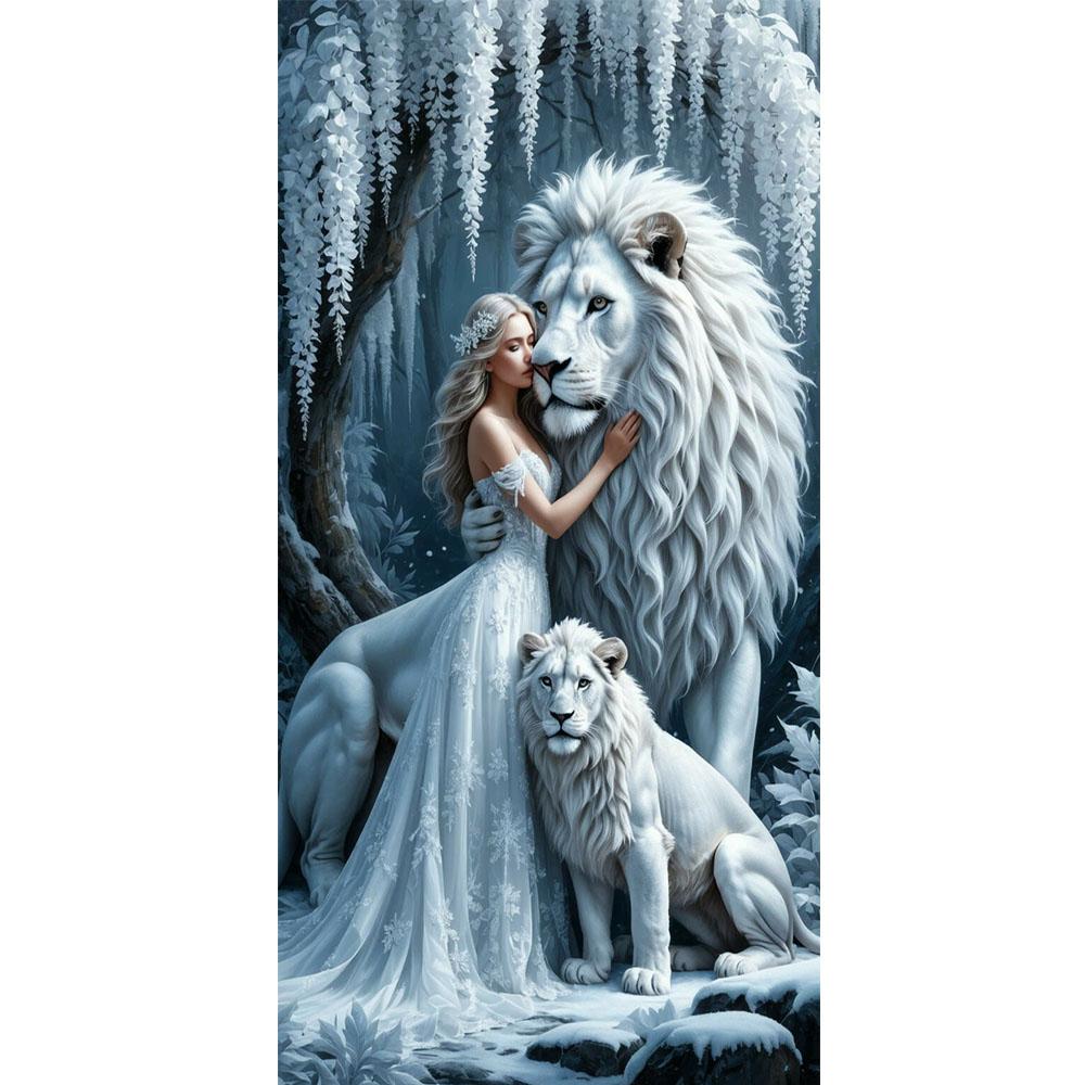 Большой размер Мозаика Сделай сам Полные наборы для рисования бриллиантами Искусство Фэнтези Девушка Лев и Волк Вышивка Крестиком Стразы square 70x140cm
Большой размер Мозаика Сделай сам Полные наборы для рисования бриллиантами Искусство Фэнтези Девушка Лев и Волк Вышивка Крестиком Стразы square 70x140cm